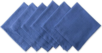 DII Variegated Tabletop Collection, Napkin Set, Nautical Blue, 6 Piece by DII