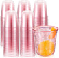 Ziliny 100 Pcs Disposable Stemless Glasses 12oz Crystal Plastic Wine Glasses by Ziliny
