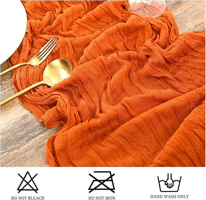 15 Pack Orange Fall Table Runner 17 x 108inch Cheesecloth Table Runner Boho - Image 3