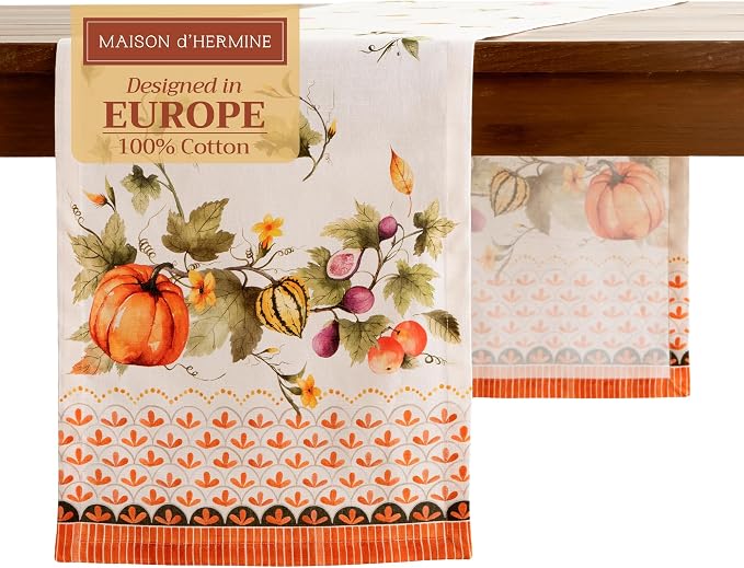 Maison d' Hermine Table Runner 100% Cotton 14.50" x 72" | Table Runners 72 by MaisondHermine