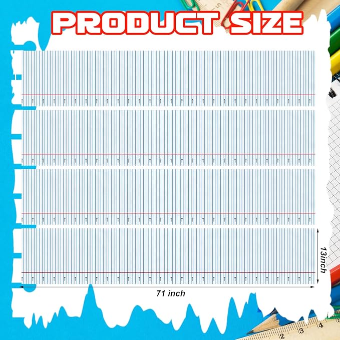4 Pcs Notebook Table Runner 71 x 13 Inch Preschool Back to School Classroom - Image 2