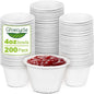 Small Paper Bowls 4 oz, 200 Pack White Bagasse | Biodegradable, Sugarcane fiber by Unknown