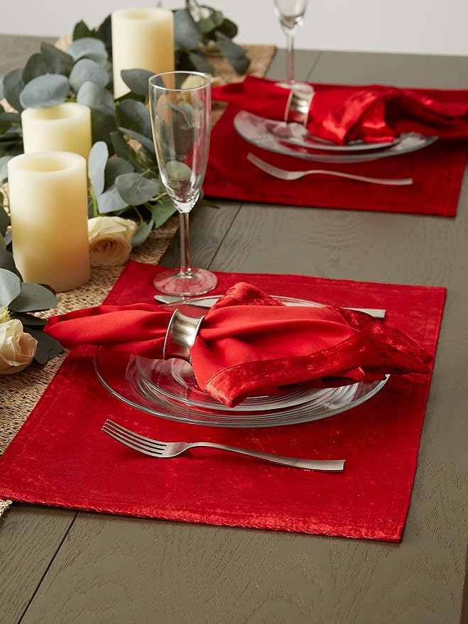 DII Velvet Collection Tabletop, Napkin Set - Image 7