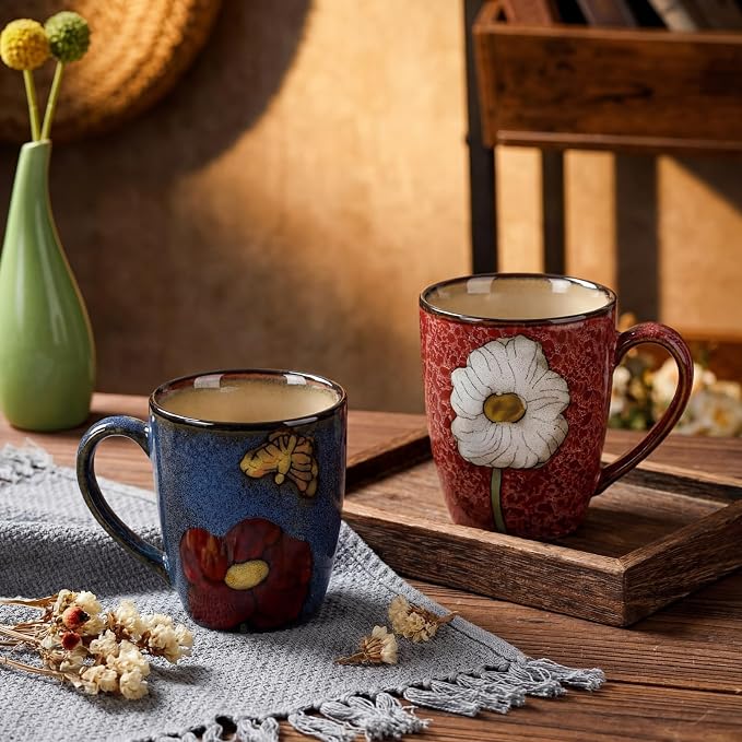 Maxdot 12oz Ceramic Coffee Mugs, Glazing Process Coffee Cup - Image 5