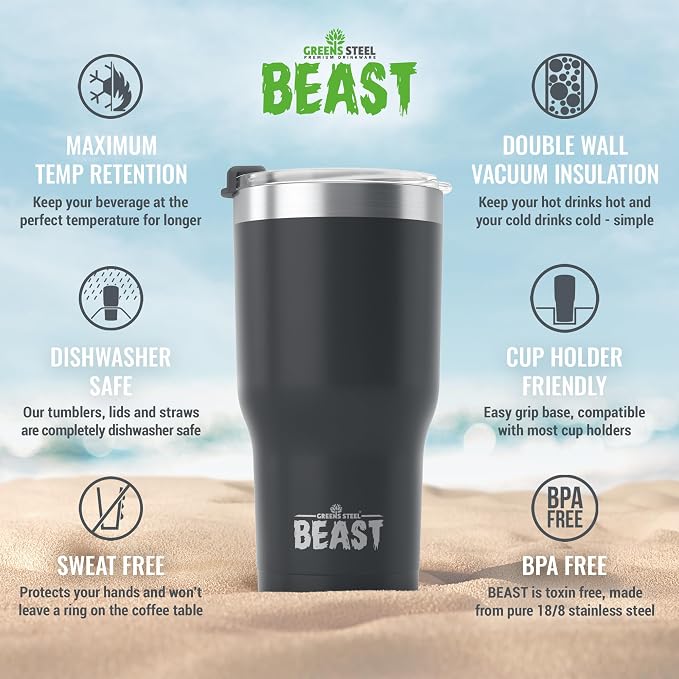 40 oz tumbler - Vacuum Insulated Tumbler - Leak Proof Stainless Steel Travel - Image 6