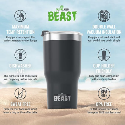 Beast 20 oz Tumbler Stainless Steel Vacuum Insulated Coffee Ice Cup Double Wall - Image 6