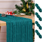 4 Pack Teal Table Runner 17 x 108inch Cheesecloth Table Runner Boho Gauze Table by Lumaycens