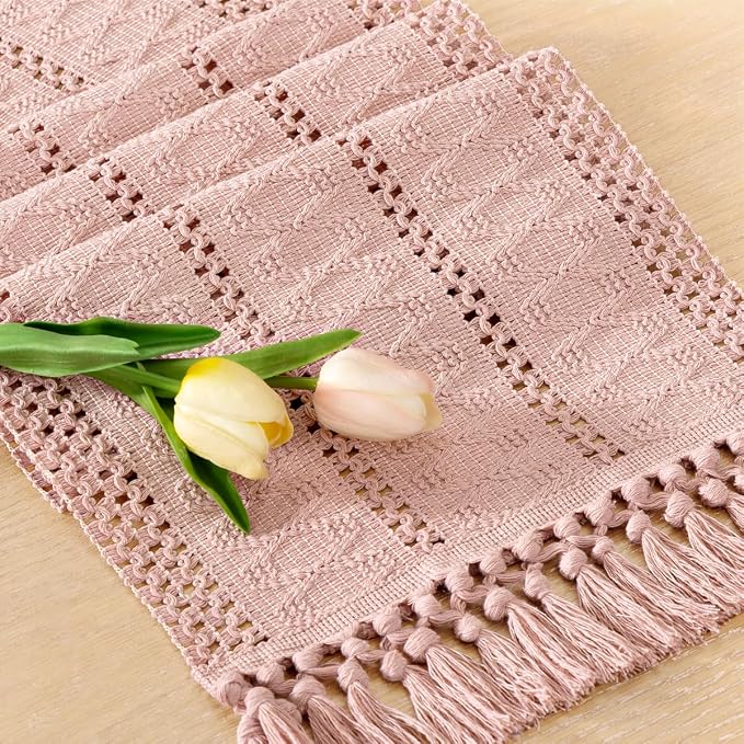 Boho Table Runner Summer Farmhouse Rustic Dining Dresser Scarf Home Decor | by Socomi