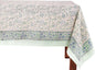 ATOSII Aster Blue 100% Cotton Rectangle Boho Fall Tablecloth, Handblock Floral Table Cloth Linen for Kitchen Dining I Parties Wedding Outdoors Christmas Thanksgiving I Fall Home Decor 60 X 108 Inches