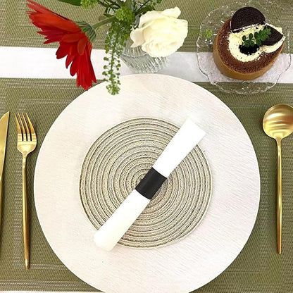 Germiwipe 2500 Pcs Black Napkin Bands,Paper Napkin Rings Self-Adhesive,Silverware Wraps Bands, Perfect for Birthday Parties, Weddings, Family Reunion & Events