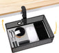Mesh Desk Organizer and Clamp-on Swivel Pencil Drawer, Desk Hidden Extra Sturdy C-Clamp Mount System and Easy to Instal, Home Office Art Supply Storage Box (Black)