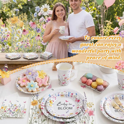 Pickmesh 252 Pcs Baby in Bloom Tea Party Supplies - Image 7