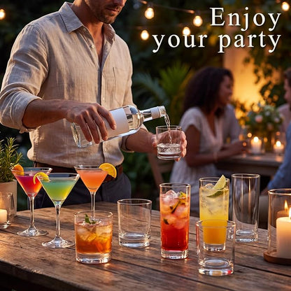 Mixed Cocktail Glasses Set of 12 - Image 6