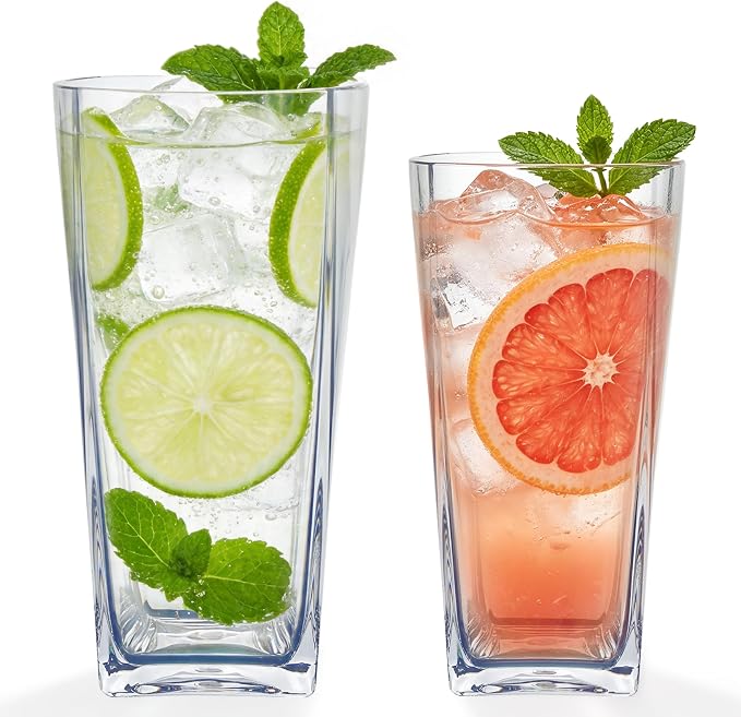 Top-spring 12+20 Oz Reusable Plastic Water Tumbler 12pcs Clear BPA Free | - Image 6