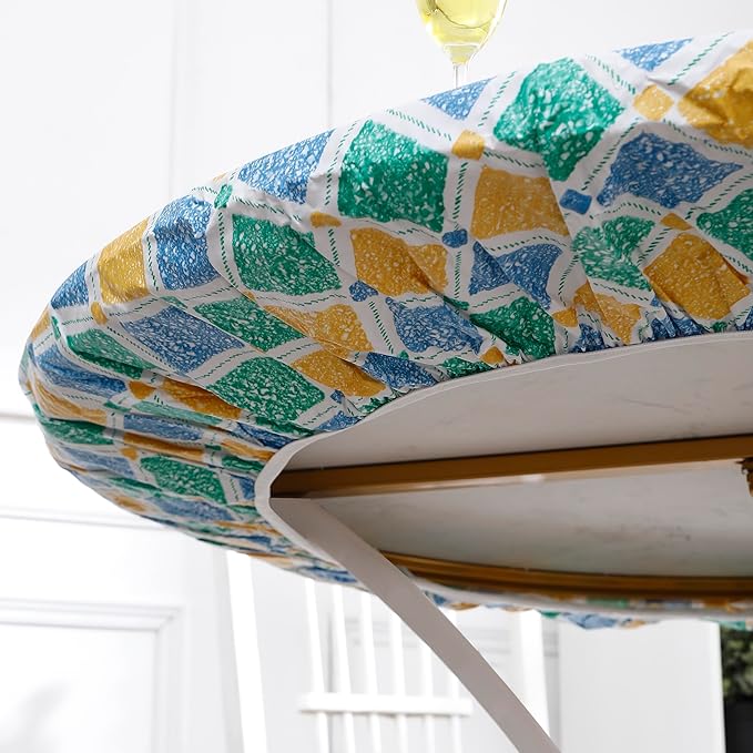 Walrus Round Vinyl Fitted Tablecloth with Flannel Backing Elastic Edge Design Table Cover Waterproof Oil-Proof PVC Table Cloth Stain-Resistant Best for 32"-36" Round