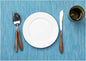 LEXMORE Placemats Set of 8 Vinyl/Plastic Woven Place Mats for Kitchen Table Indoor/Outdoor Washable Placemat Wipeable Dining Table Mats(Teal Blue)
