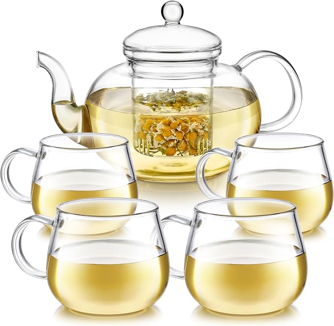 Teabloom Heatproof Glass Teapot Set by Teabloom