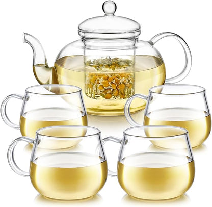 Teabloom Heatproof Glass Teapot Set by Teabloom