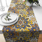 YCness Mandala Floral Table Runner, Retro Colorful Hippie Flowers Boho Table by YCness