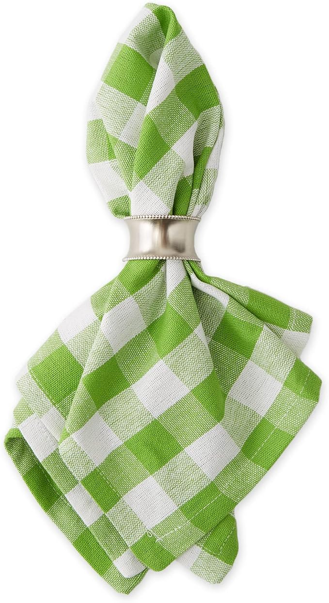 DII Checkered Tabletop Collection 100% Cotton, Machine Washable, Napkin Set - Image 2
