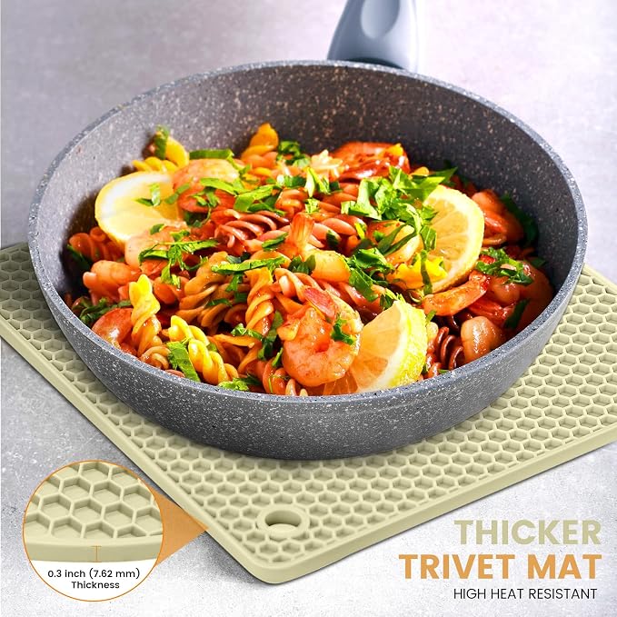Silicone Trivet Mats 4 Heat Resistant Pot Holders Multipurpose Non-Slip Hot Pads - Image 4