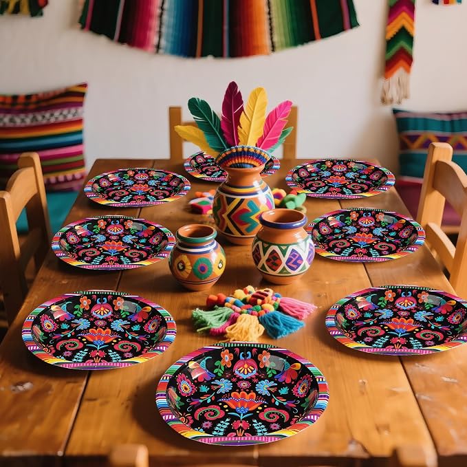 Grencian 200Pcs Mexican Fiesta Party Decorations, Serves 50 | Colorful Mexico - Image 7