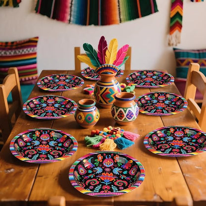 Grencian 200Pcs Mexican Fiesta Party Decorations, Serves 50 | Colorful Mexico - Image 7