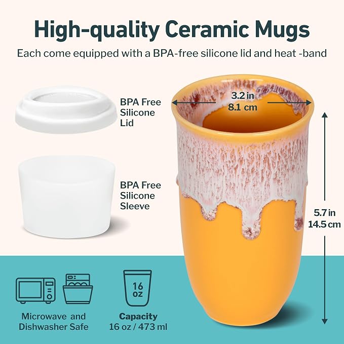 NOVA CERAMICS Ceramic Tumbler– Ceramic Travel Mug - Image 3