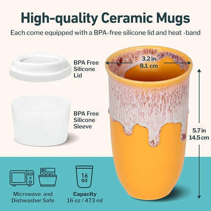 NOVA CERAMICS Ceramic Tumbler– Ceramic Travel Mug - Image 3
