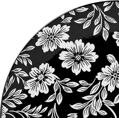Pfaltzgraff Midnight Blooms 12 Piece Floral Stoneware Dinnerware Plate Bowl - Image 4