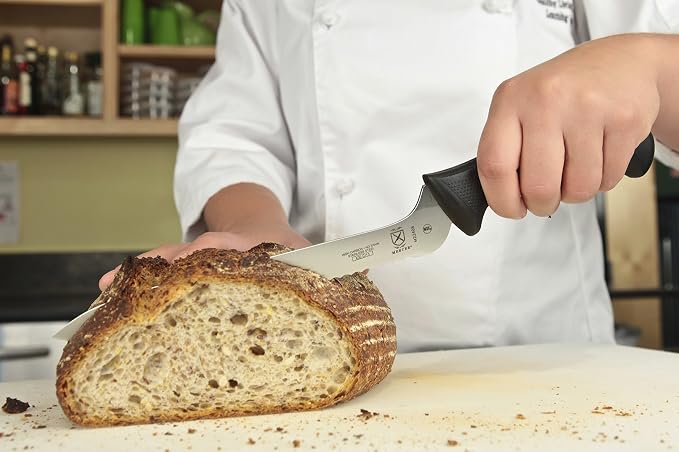 Mercer Culinary M22408 Millennia Black Handle, 8-Inch Offset Wavy Edge - Image 5