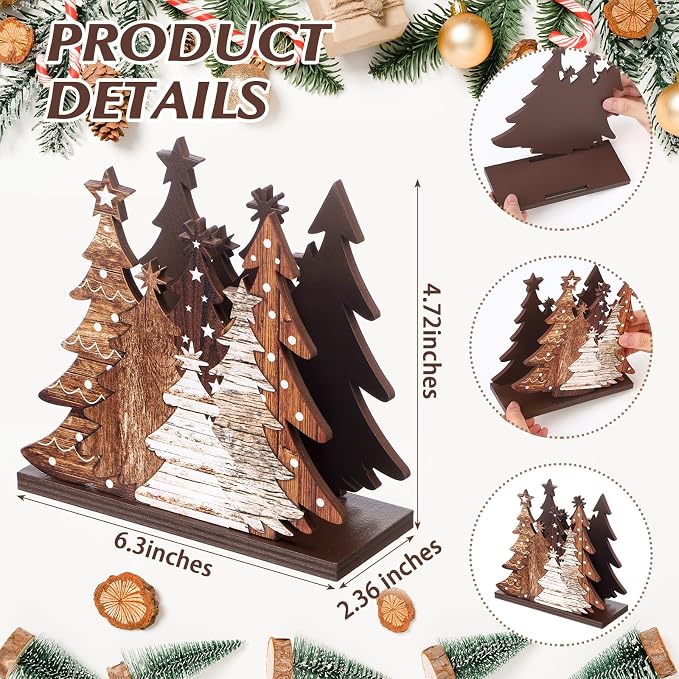 Christmas Tree Napkin Holder for Tables Classical Christmas Tree Napkin Holder - Image 2