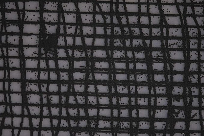 modern-twist 14"X16" Rectangular Silicone Placemat, BPA, PVC-Free Table Mat, Dishwasher Safe, Linen Print in Black, Pack of 1