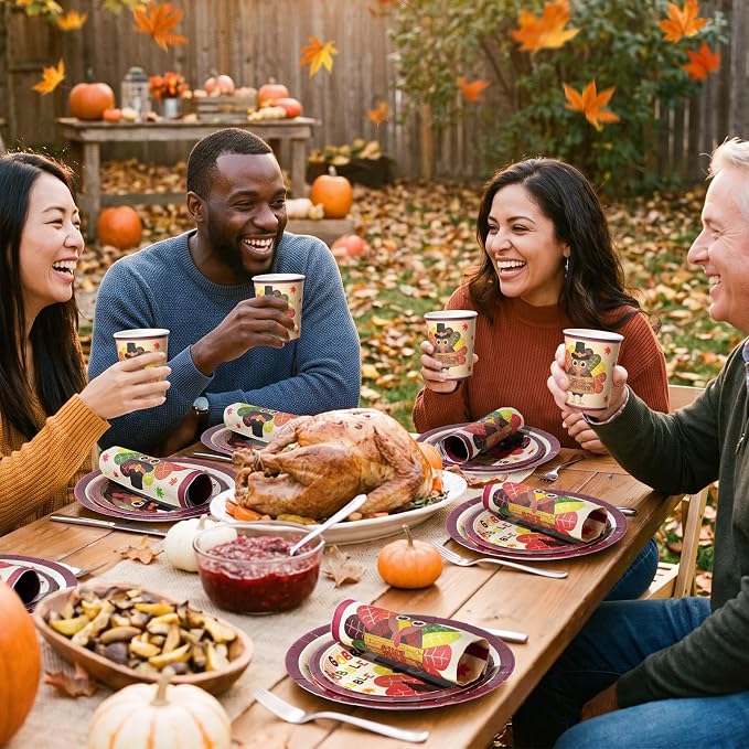 Pickmesh 250 Pcs Turkey Thanksgiving Party Decorations Autumn Harvest Paper - Image 4