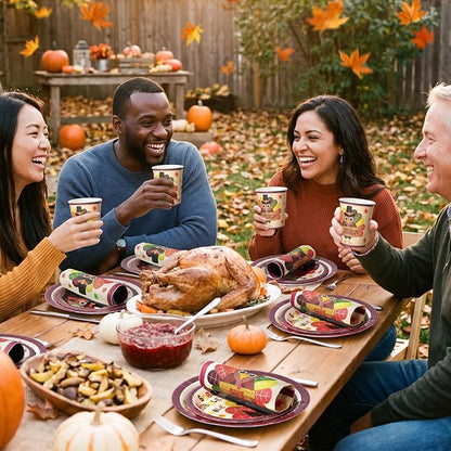 Pickmesh 250 Pcs Turkey Thanksgiving Party Decorations Autumn Harvest Paper - Image 4