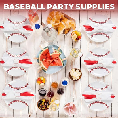 FoldTier 300 Pcs Baseball Paper Napkin Rings Bulk Disposable Sports Napkin - Image 5