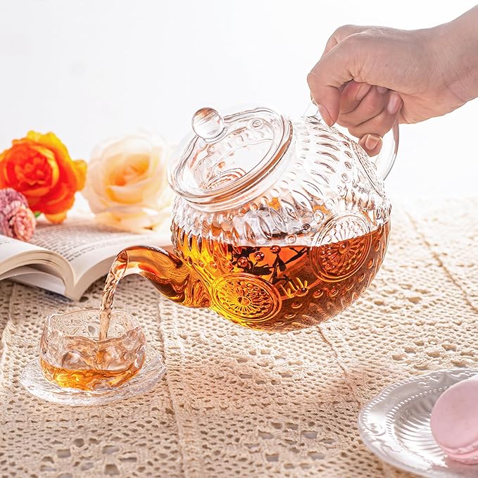 Bandesun Vintage Glass Teapot, Tea Kettle - Image 3
