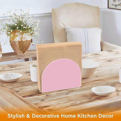 YETTASBIN Pink Napkin Holder for Table, Acrylic Upright Non Slip Tabletop - Image 5