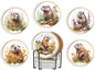 Onebttl Groundhog Gifts Coaster, Home Decor for Women, Moving, Housewarming, Set of 6, Ceramic, Absorbent with Cork Base