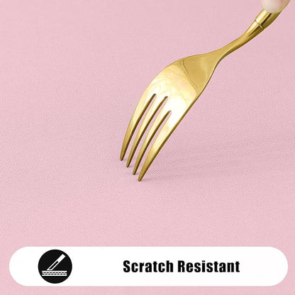 Smiry Rectangle Table Cloth, Waterproof Anti-Scratch Polyester Tablecloth, Decorative Washable Fabric Table Cover for Dining, Buffet, Parties and Outdoor, 52x70, Pink