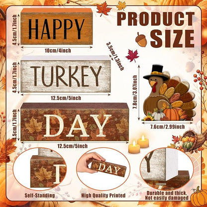 Moucuny 4 Pcs Fall Table Decorations - Image 3