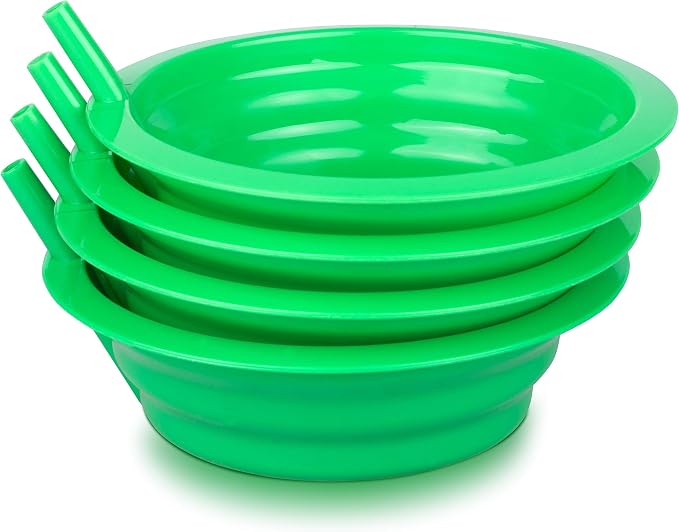 Cibi Cereal Bowls with Straws for Kids BPA-Free Plastic | Toddler Sip-A-Bowls by Cibi