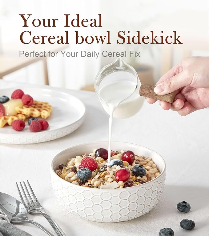 Lareina Cereal bowls 26 oz, Ceramic Soup Bowl - Image 2