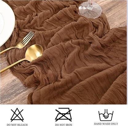 15 Pack Brown Table Runner 17 x 108inch Cheesecloth Table Runner Boho Gauze - Image 3