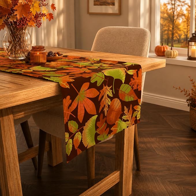 Fall Decor - Autumn Leaves Table Runner | Fall Decorations - Image 5