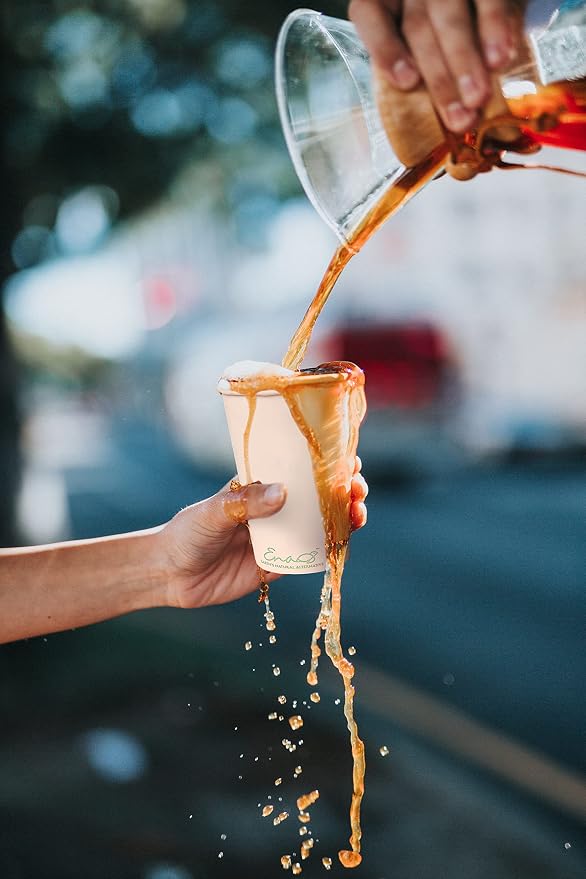 100% Compostable Disposable Coffee Cups Paper Cups Made from Bamboo, - Image 6