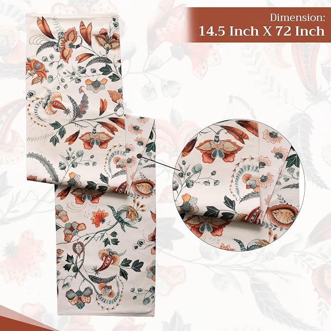 Maison d' Hermine Table Runner 100% Cotton 14.50" x 72" | Table Runners 72 - Image 4