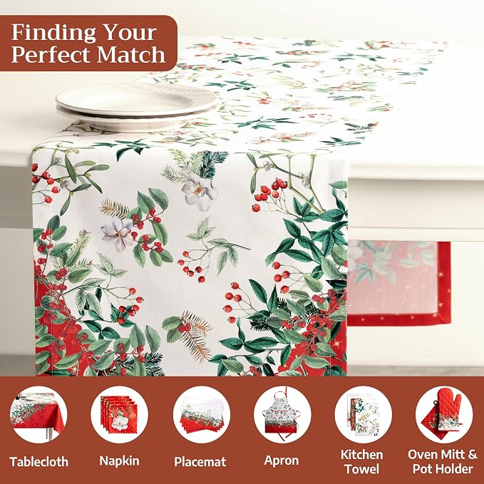 Maison d' Hermine Table Runner 100% Cotton 14.50" x 108" | Table Runners 108 - Image 4