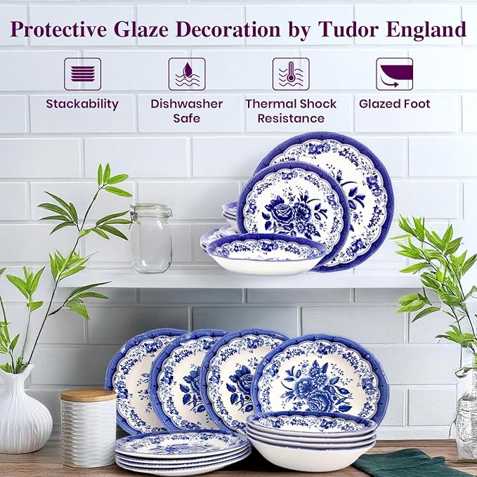 12-Piece Porcelain Dinnerware Set - Image 4