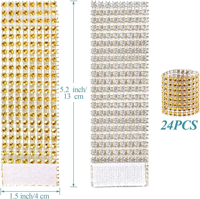 24Pack Napkin Rings, Weddings and Dinners - Image 2